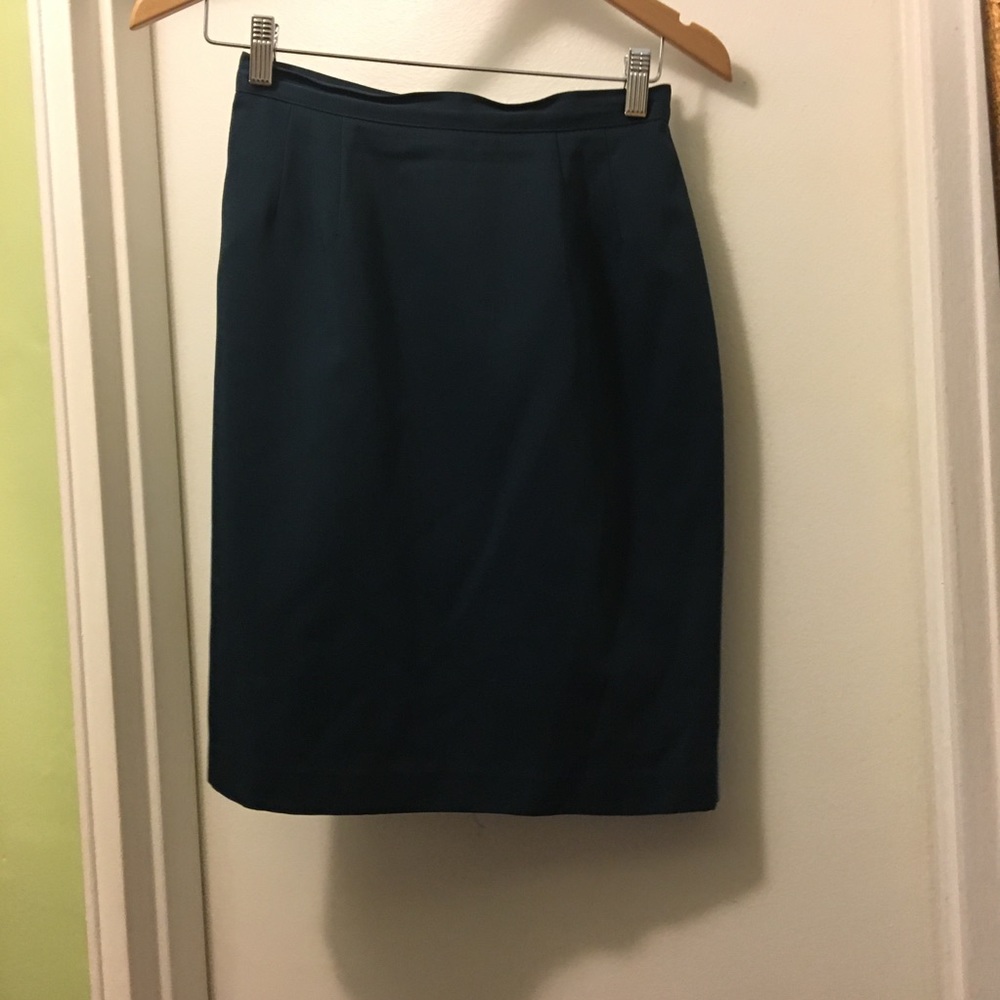 Womens Petite Navy Blue Skirt